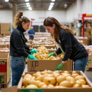 Volunteering at a food bank-1