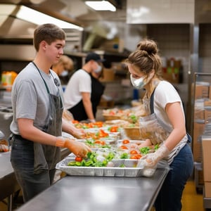 Volunteering at a food nonprofit-2