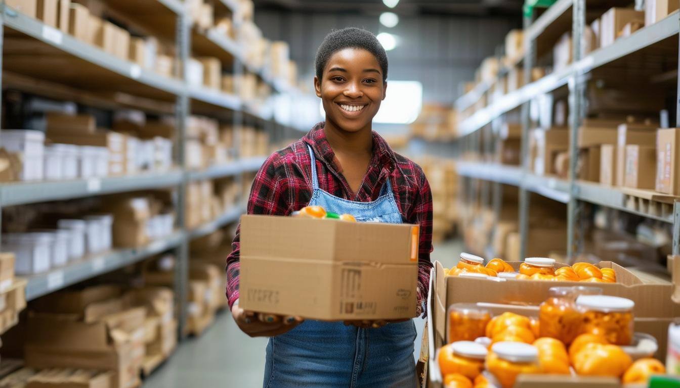 Volunteering at a foodbank