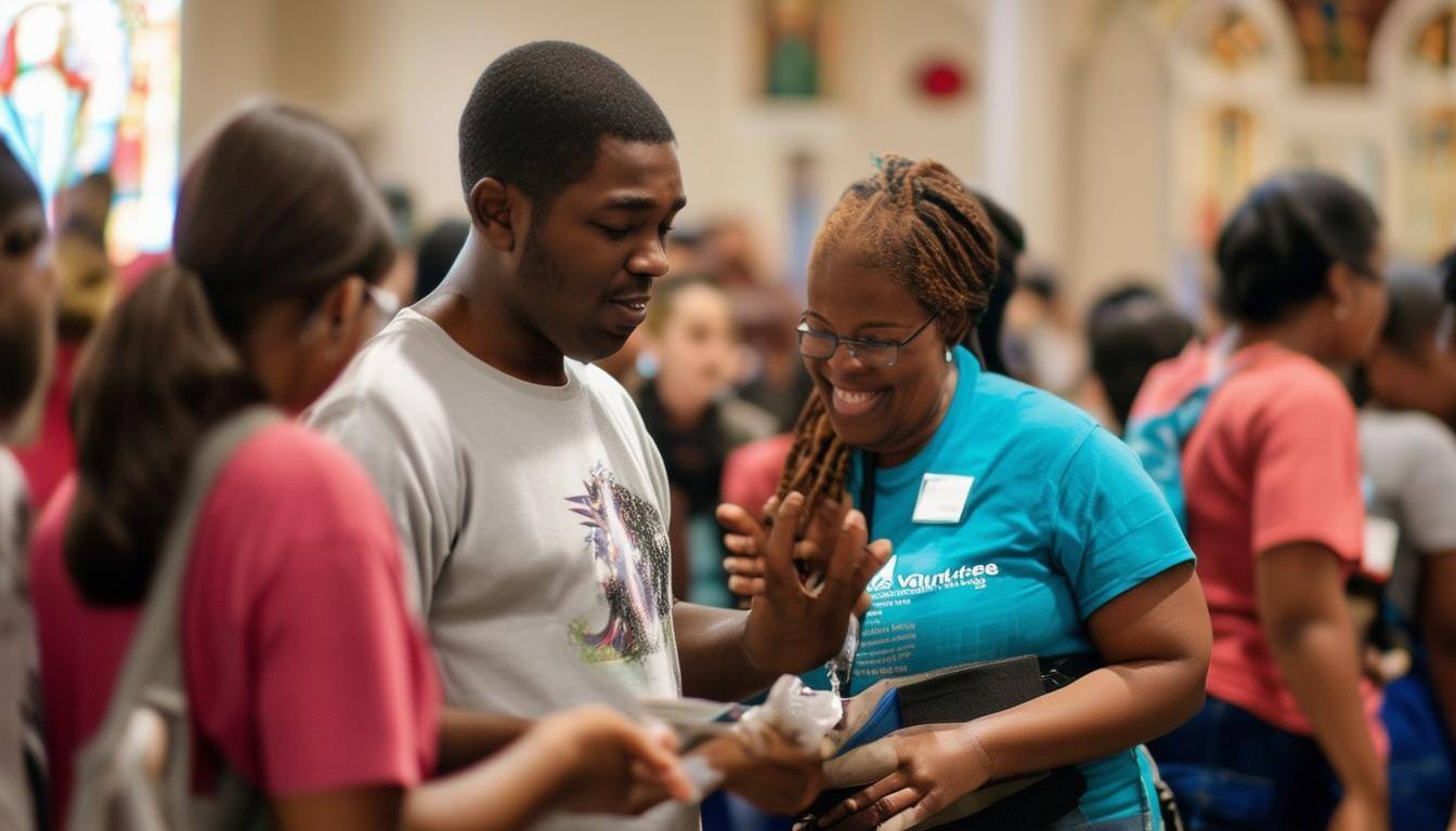 volunteering at church