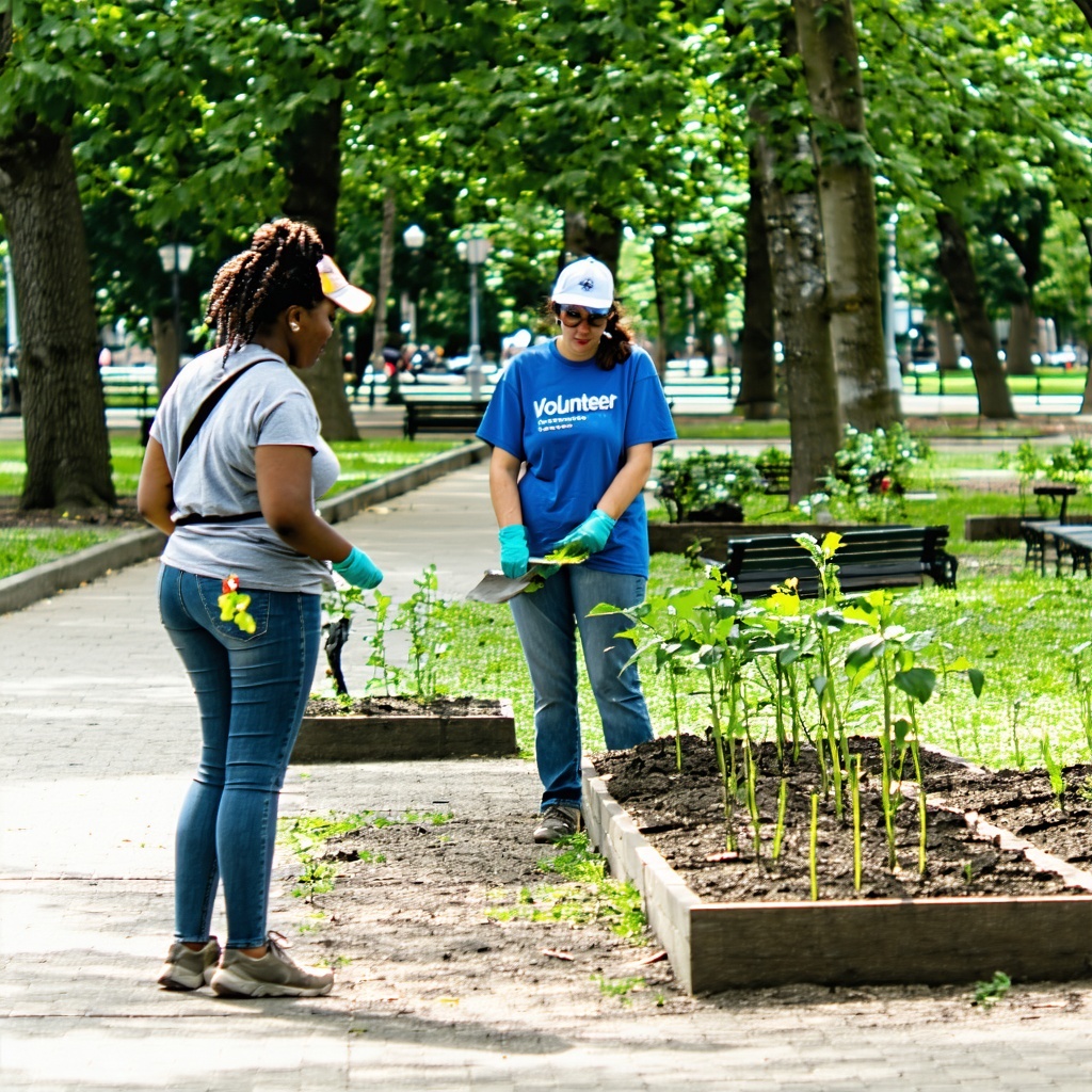 volunteering in a city park-4