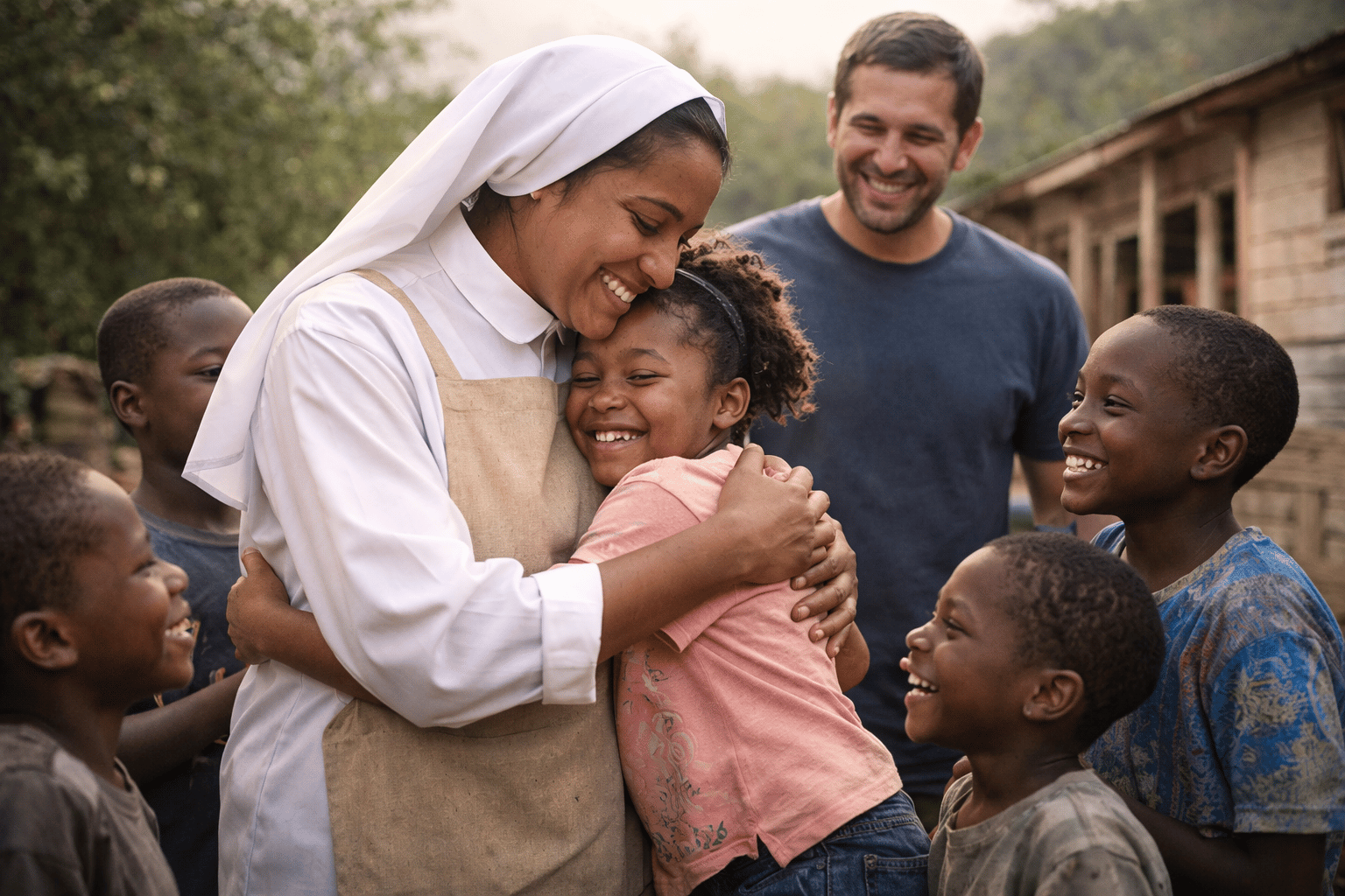 Catholic-charity-family-heartwarming-moment