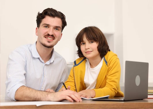 Parents and Students Doing Community Service 