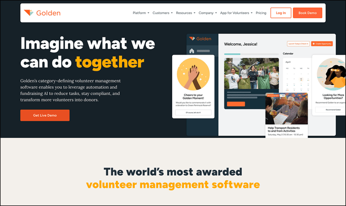 Golden’s homepage.