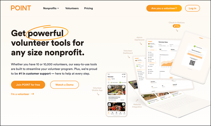 POINT’s homepage.