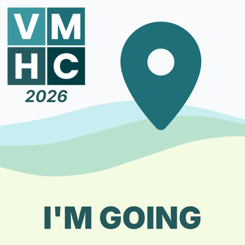I'm Attending VMHC 2026 LinkedIn badge, square version