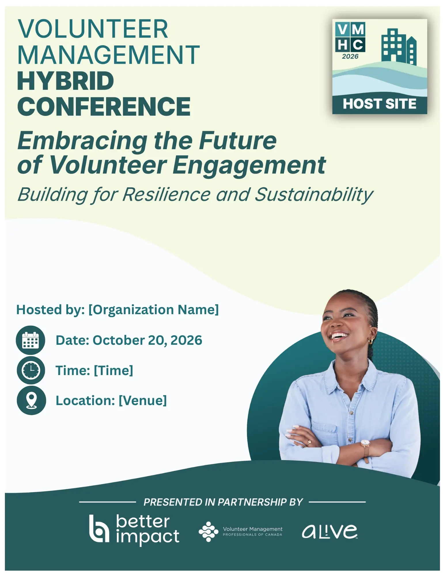 VMHC 2026 Host Site printable flyer template preview